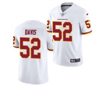 Men's Washington Football Team #52 Jamin Davis White Vapor Untouchable Limited Stitched Jersey