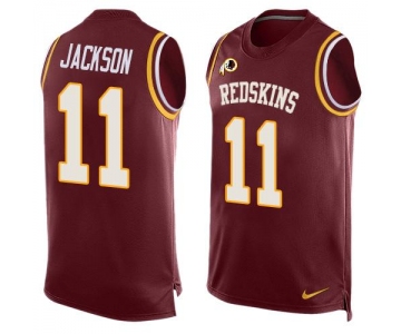 Men's Washington Redskins #11 DeSean Jackson Burgundy Red Hot Pressing Player Name & Number Nike NFL Tank Top Jersey