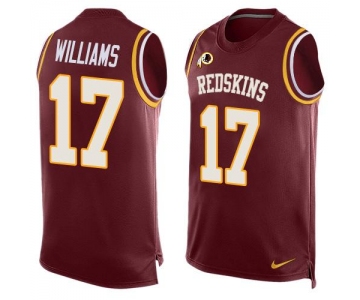Men's Washington Redskins #17 Doug Williams Burgundy Red Hot Pressing Player Name & Number Nike NFL Tank Top Jersey
