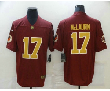 Men's Washington Redskins #17 Terry McLaurin Red With Gold 2017 Vapor Untouchable Stitched NFL Nike Limited Jersey