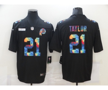 Men's Washington Redskins #21 Sean Taylor Multi-Color Black 2020 NFL Crucial Catch Vapor Untouchable Nike Limited Jersey