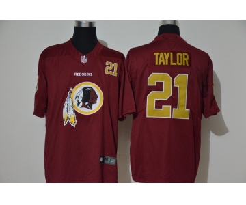Men's Washington Redskins #21 Sean Taylor Red 2020 Big Logo Name Vapor Untouchable Stitched NFL Nike Fashion Limited Jersey