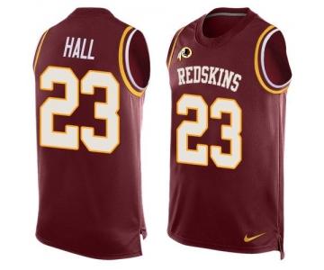 Men's Washington Redskins #23 DeAngelo Hall Burgundy Red Hot Pressing Player Name & Number Nike NFL Tank Top Jersey