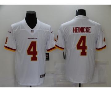 Men's Washington Redskins #4 Taylor Heinicke White NEW 2020 Vapor Untouchable Stitched NFL Nike Limited Jersey