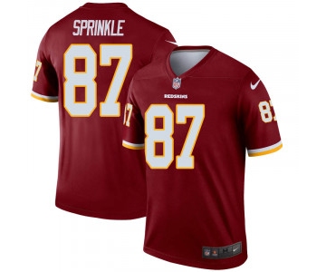 Men's Washington Redskins #87 Jeremy Sprinkle Legend Burgundy Nike Jersey