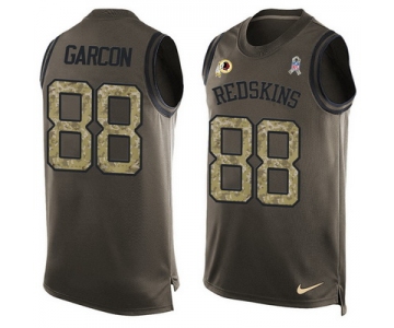 Men's Washington Redskins #88 Pierre Garcon Green Salute to Service Hot Pressing Player Name & Number Nike NFL Tank Top Jersey