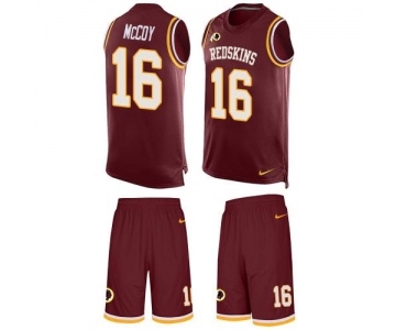 Nike Redskins #16 Colt McCoy Burgundy Red Team Color Men's Stitched NFL Limited Tank Top Suit Jersey