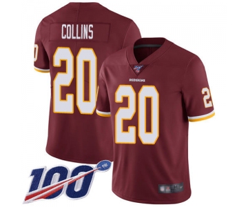 Nike Redskins #20 Landon Collins Burgundy Red Team Color Men's Stitched NFL 100th Season Vapor Limited Jersey