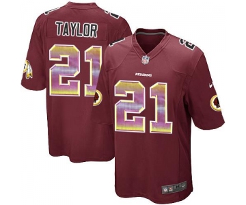 Nike Redskins #21 Sean Taylor Burgundy Red Team Color Men's Stitched NFL Limited Strobe Jersey