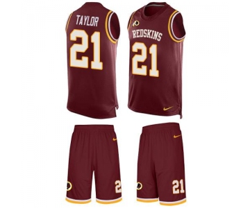 Nike Redskins #21 Sean Taylor Burgundy Red Team Color Men's Stitched NFL Limited Tank Top Suit Jersey