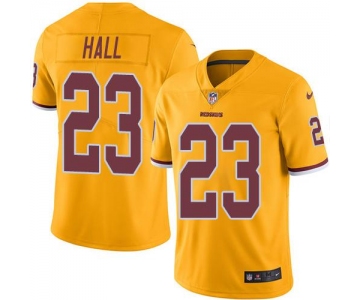 Nike Redskins #23 DeAngelo Hall Gold Men's Stitched NFL Limited Rush Jersey