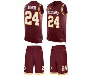 Nike Redskins #24 Josh Norman Burgundy Red Team Color Men's Stitched NFL Limited Tank Top Suit Jersey