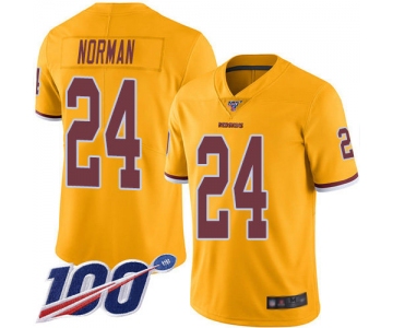 Nike Redskins #24 Josh Norman Gold Men's Stitched NFL Limited Rush 100th Season Jersey
