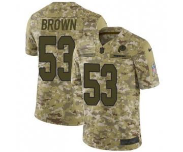 Nike Redskins #53 Zach Brown Camo Men's Stitched NFL Limited 2018 Salute To Service Jersey