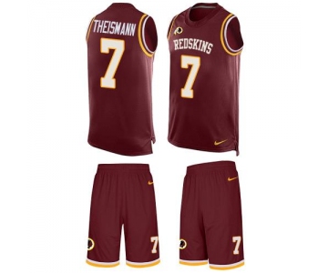 Nike Redskins #7 Joe Theismann Burgundy Red Team Color Men's Stitched NFL Limited Tank Top Suit Jersey