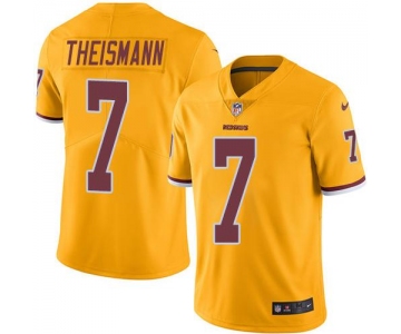 Nike Redskins #7 Joe Theismann Gold Men's Stitched NFL Limited Rush Jersey