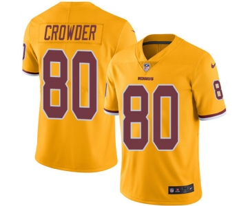 Nike Redskins #80 Jamison Crowder Gold Men's Stitched NFL Limited Rush Jersey