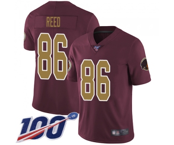Nike Redskins #86 Jordan Reed Burgundy Red Alternate Men's Stitched NFL 100th Season Vapor Limited Jersey