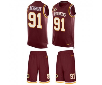 Nike Redskins #91 Ryan Kerrigan Burgundy Red Team Color Men's Stitched NFL Limited Tank Top Suit Jersey