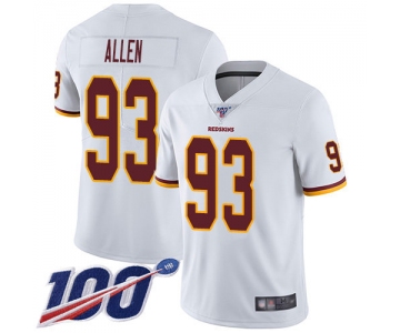 Nike Redskins #93 Jonathan Allen White Men's Stitched NFL 100th Season Vapor Limited Jersey