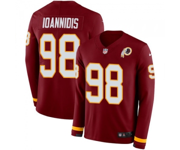 Nike Redskins #98 Matt Ioannidis Burgundy Red Team Color Men's Stitched NFL Limited Therma Long Sleeve Jersey