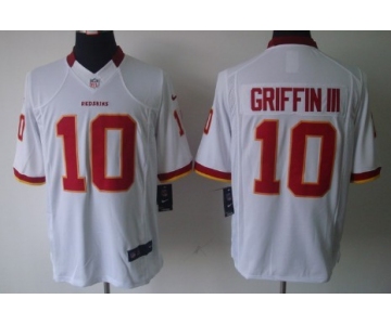 Nike Washington Redskins #10 Robert Griffin III White Limited Jersey