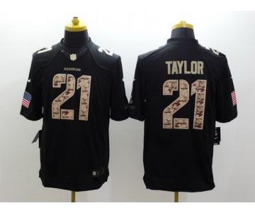 Nike Washington Redskins #21 Sean Taylor Salute to Service Black Limited Jersey
