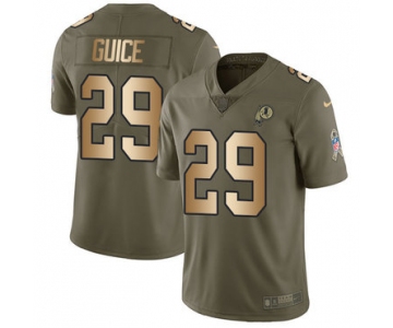 Nike Washington Redskins #29 Derrius Guice Olive Gold Men's Stitched NFL Limited 2017 Salute To Service Jersey