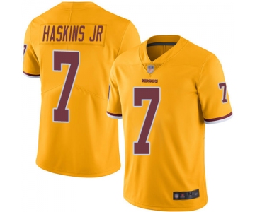 Redskins #7 Dwayne Haskins Jr Gold Men's Stitched Football Limited Rush Jersey