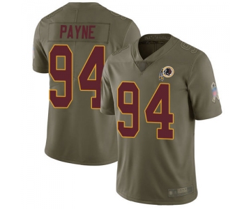 Redskins #94 Da'Ron Payne Olive Men's Stitched Football Limited 2017 Salute To Service Jersey