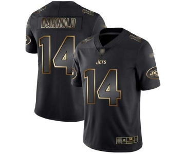 Jets #14 Sam Darnold Black Gold Men's Stitched Football Vapor Untouchable Limited Jersey