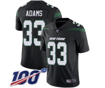 Jets #33 Jamal Adams Black Alternate Men's Stitched Football 100th Season Vapor Limited Jersey