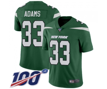 Jets #33 Jamal Adams Green Team Color Men's Stitched Football 100th Season Vapor Limited Jersey