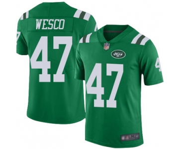 Jets #47 Trevon Wesco Green Men's Stitched Football Limited Rush Jersey