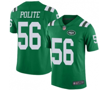 Jets #56 Jachai Polite Green Men's Stitched Football Limited Rush Jersey