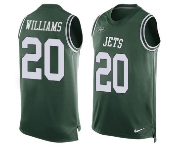 Men's New York Jets #20 Marcus Williams Green Hot Pressing Player Name & Number Nike NFL Tank Top Jersey