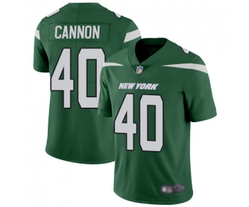 New York Jets #40 Trenton Cannon Green Team Color Men's Stitched Football Vapor Untouchable Limited Jersey