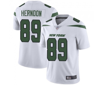 New York Jets #89 Chris Herndon White Men's Stitched Football Vapor Untouchable Limited Jersey