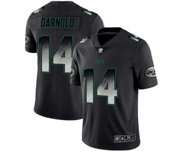 Nike Jets #14 Sam Darnold Black Men's Stitched NFL Vapor Untouchable Limited Smoke Fashion Jersey