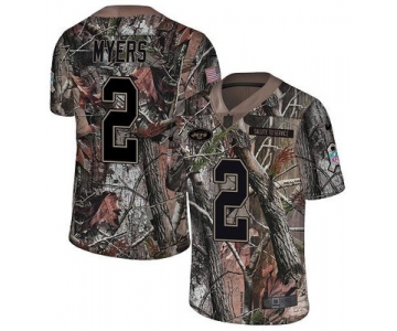 Nike Jets #2 Jason Myers Camo Men's Stitched NFL Limited Rush Realtree Jersey