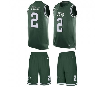 Nike Jets #2 Nick Folk Green Team Color Men's Stitched NFL Limited Tank Top Suit Jersey