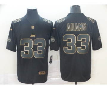Nike Jets 33 Jamal Adams Black Gold Vapor Untouchable Limited Jersey