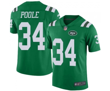 Nike Jets #34 Brian Poole Green Men's Stitched NFL Limited Rush Jersey
