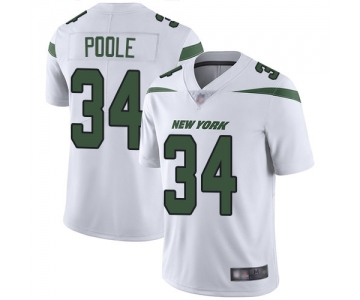 Nike Jets #34 Brian Poole White Men's Stitched NFL Vapor Untouchable Limited Jersey