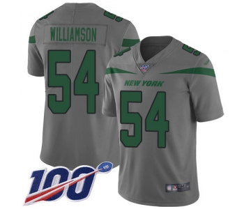 Nike Jets #54 Avery Williamson Gray Men's Stitched NFL Limited Inverted Legend 100th Season Jersey