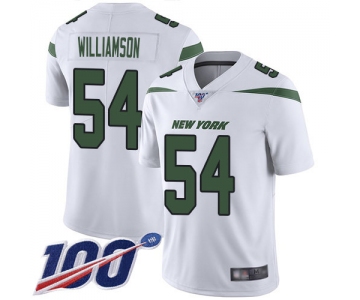 Nike Jets #54 Avery Williamson White Men's Stitched NFL 100th Season Vapor Limited Jersey