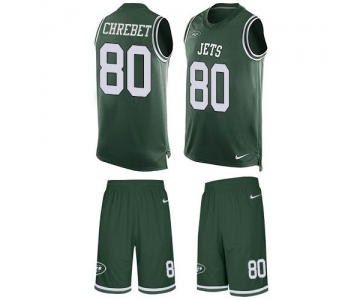 Nike Jets #80 Wayne Chrebet Green Team Color Men's Stitched NFL Limited Tank Top Suit Jersey
