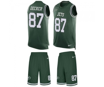Nike Jets #87 Eric Decker Green Team Color Men's Stitched NFL Limited Tank Top Suit Jersey