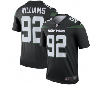Nike Jets 92 Leonard Williams Black New 2019 Vapor Untouchable Limited Jersey