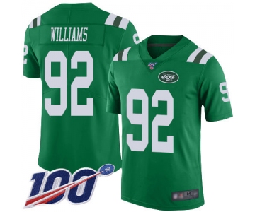 Nike Jets #92 Leonard Williams Green Men's Stitched NFL Limited Rush 100th Season Jersey